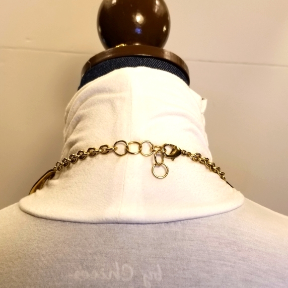 #W32 RARE Nordstrom gold-tone "Forge Ahead" Wavy Flexible Necklace - Picture 6 of 14